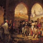 BONAPARTE VISITANDO A LOS APESTADOS DE JAFFA. A. J. GROS. Museo del Louvre. París. (1804)