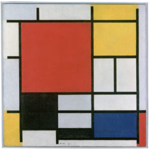 COMPOSICIÓN EN ROJO, AMARILLO, AZUL Y NEGRO. P. MONDRIAN. Haags Gemeentemuseum. Den Haag. (1921)