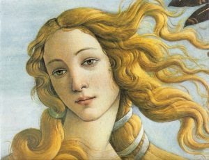 DETALLE DEL NACIMIENTO DE VENUS. BOTTICELLI.