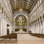 INTERIOR DE LA ABADÍA DE SAN BONIFACIO ANTES DE 1944. G. FRIEDRICH ZIEBLAND. Munich (1835)