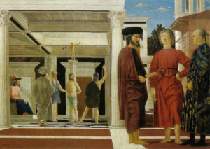 LA FLAGELACIÓN. PIERO DELLA FRANCESCA. Palacio ducal. Urbino. 1455