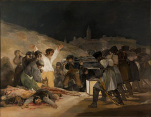 LOS FUSILAMIENTOS DEL TRES DE MAYO. F. GOYA. Museo del Prado. Madrid (1813-1814)