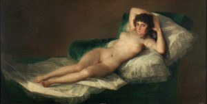 MAJA DESNUDA. F. GOYA. Museo del Prado. Madrid. (1800)