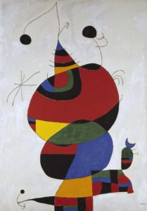 MUJER, PÁJARO Y ESTRELLA [HOMENAJE A PICASSO]. J. MIRÒ. Museo Reina Sofía. Madrid. (1973)