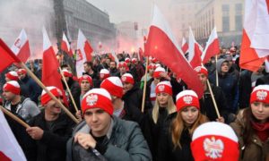 MAnifestación de la ultraderecha nacionalista polaca