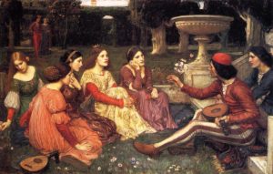 UNA HISTORIA DEL DECAMERON. J.W. WATERHOUSE. Lady Lever Art Gallery. Liverpool. (1916)