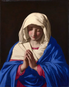 VIRGEN EN ORACIÓN. G. SASSOFERRATO. National Gallery. Londres. (1645)