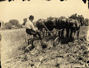 ARADO TIRADO POR CABALLOS EN EL SIGLO XIX (EEUU)