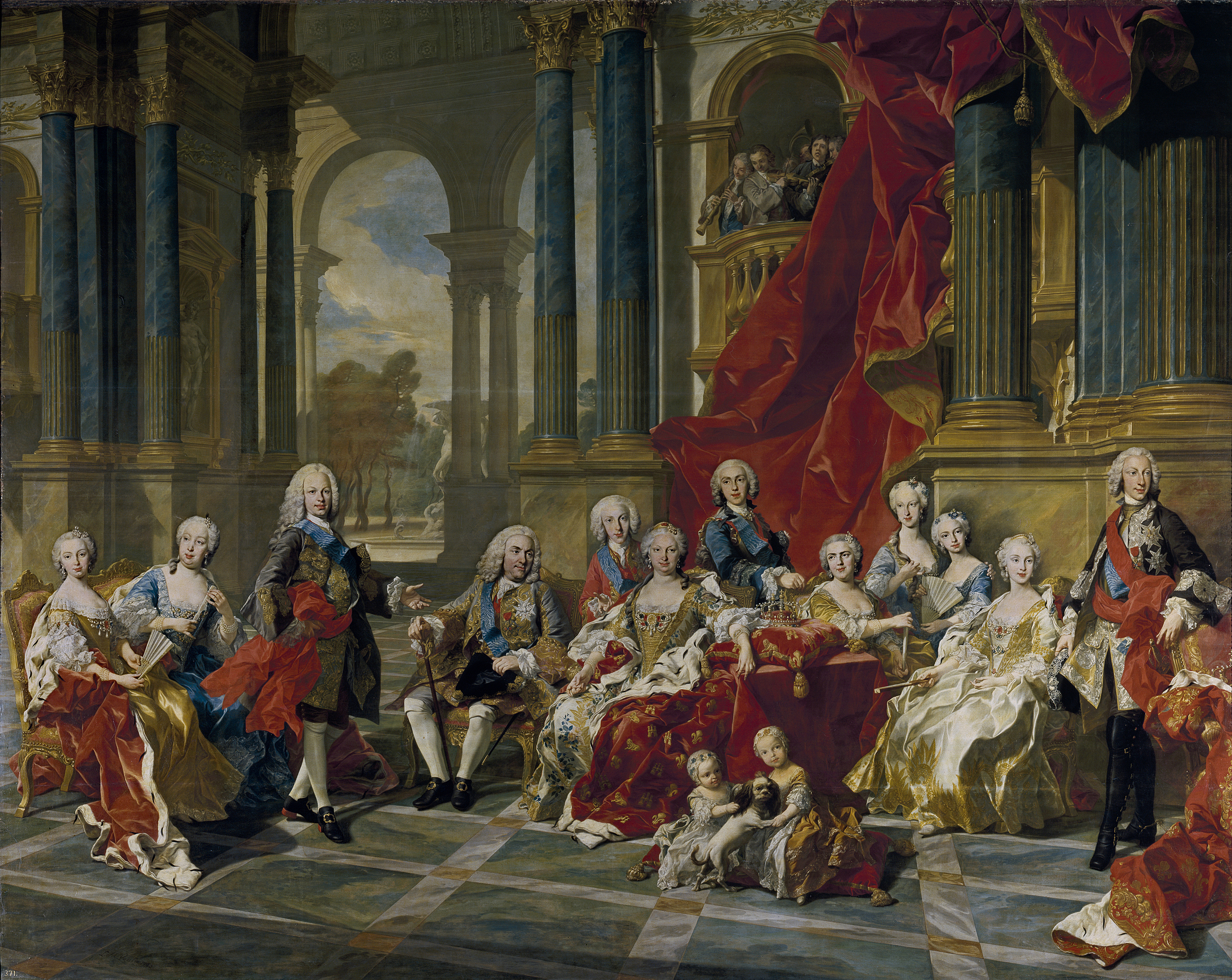 LA FAMILIA DE FELIPE V. LOUIS MICHEL VAN LOO. Museo del Prado. Madrid. (1743)