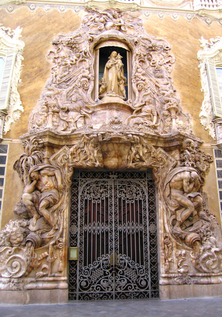 FACHADA DEL PALACIO DEL MARQUÉS DE DOS AGUAS. H. ROVIRA. Valencia (1740-1744)