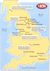 RED DE FERROCARRILES EN INGLATERRA EN 1836