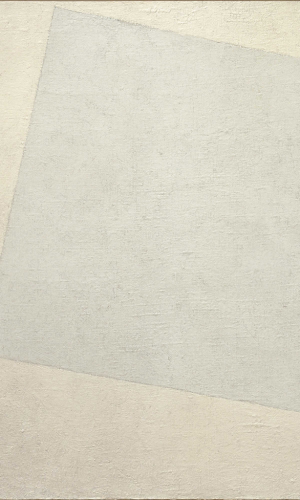 CUADRO BLANCO SOBRE FONDO BLANCO. MALEVICH. MoMa. Nueva York. 1918