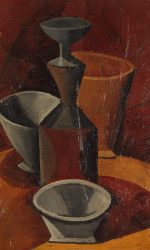 CUENCOS Y BOTELLAS. PICASSO. Museo del Hermitage. San Petersburgo (1908)