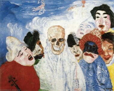LA MUERTE Y LAS MÁSCARAS. JAMES ENSOR. Museo de arte contemporáneo municipal de Lieja. (1897)
