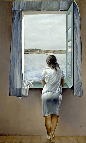 SUSPIROS DE SAL. MUCHACHA EN LA VENTANA. DALÍ. Reina Sofía. Madrid. (1925)