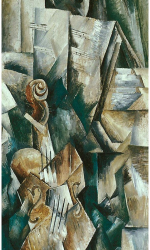 VIOLÍN Y PALETA. G. BRAQUE. Guggenheim, Nueva York. (1913)