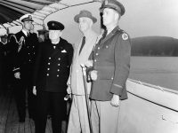 CHURCHILL Y ROOSVELT A BORDO DEL USS AUGUSTA EL 9 DE AGOSTO DE 1941 ANTES DE FIRMAR LA CARTA DEL ATLÁNTICO
