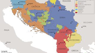 DISTRIBUCIÓN DE ETNIAS A COMIENZOS DEL SIGLO XXI EN LA ANTIGUA YUGOSLAVIA