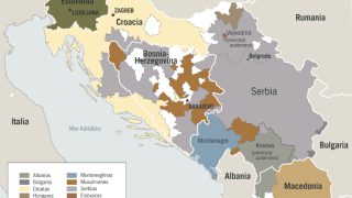DISTRIBUCIÓN DE ETNIAS ANTES DE LA DISOLUCIÓN DE YUGOSLAVIA